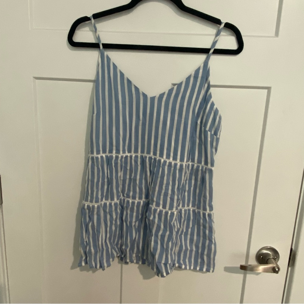 Striped Blue and White Tanktop